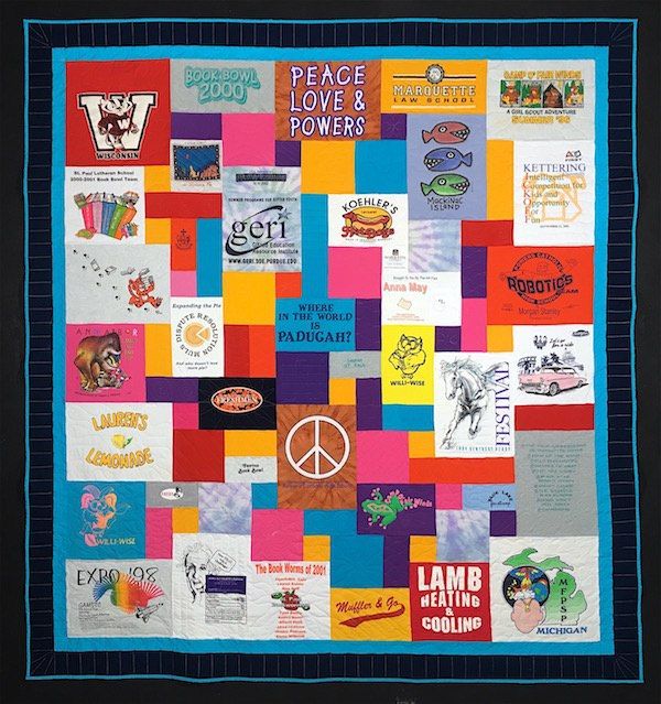 Photographs of Tshirt quilts